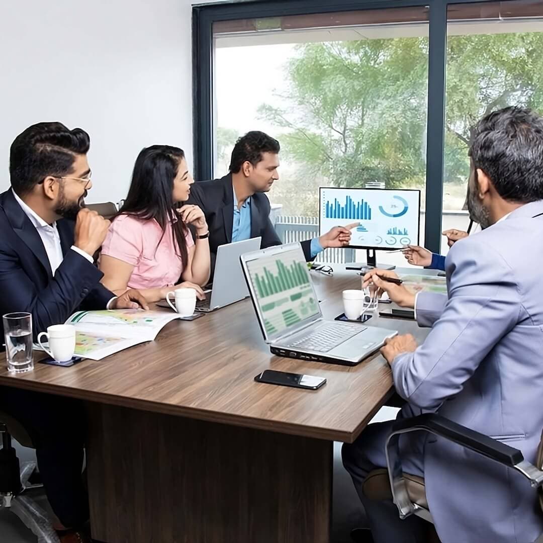 Family Office Solutions - Professional team meeting discussing financial strategies